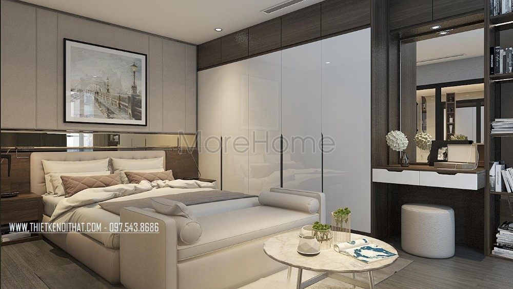 Thiết kế nội thất phòng ngủ chung cư Imperia garden 203 Nguyễn Huy Tưởng Thanh Xuân Hà Nội